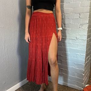 Burnt Orange Maxi Skirt